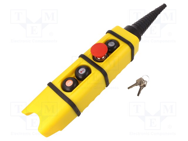 OHJAUSKASETTI - KS - PAINIKK.LKM: 4 - SIENI-PYÖREÄ,KUPERA - IP65 - Painonappikytkimet - KS2-1-2-25S35 - 1