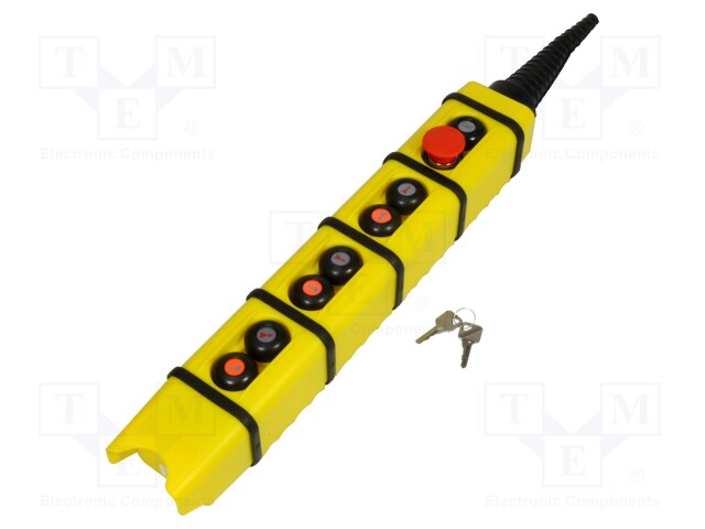 OHJAUSKASETTI - KS - PAINIKK.LKM: 8 - SIENI-PYÖREÄ,KUPERA - IP65 - Painonappikytkimet - KS4-1-2-25S354555 - 1