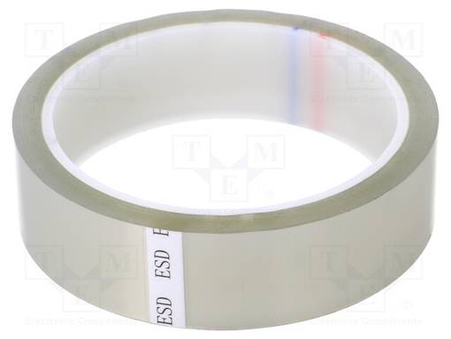 NAUHA: PAKKAUS-ESD - L: W: 25MM - PAKS.: 50UM - VÄRITÖN - - ESD teipit ja etiketit - PRT-STP1325 - 1