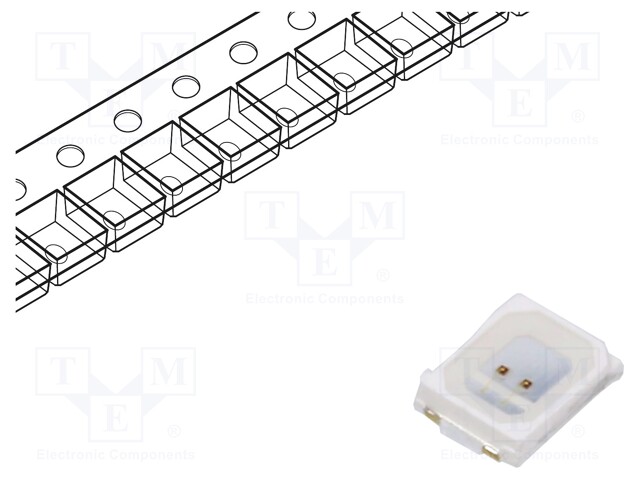 LED - PUNAINEN - SMD - 2835 - 2000MCD - 1,6÷2,4VDC - 3,5X2,8MM - 120° - 60MA - Pintaliitos LED - LL-R2835VC-S5 - 1