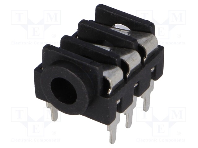 LIITIN: JACK 3,5MM - N LIITINAARAS - STEREO - NAVAT: 3 - THT - Plugit ja jakit - FCR1295 - 1