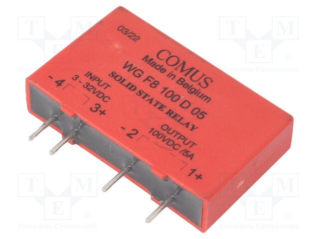 RELE: PUOLIJOHDE - 3÷32VDC - IOHJ MAX: 25MA - 5A - 1÷100VDCOHM - Puolijohdereleet - WGF8-100D05 - 1