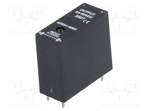 RELE: PUOLIJOHDE - SPST-NO - 5÷10VDC - 2A - MAX.60VDC - SSR9 - Puolijohdereleet - SSR-91-60B5 - 1