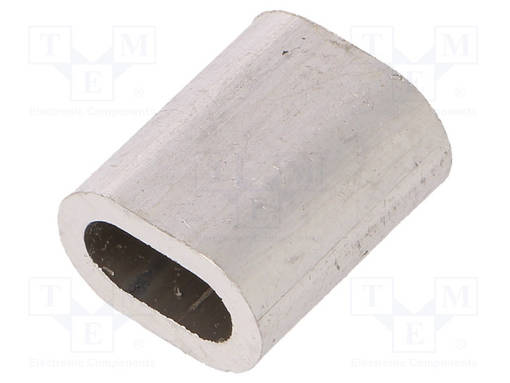 PURISTUSHOLKKI - ALUMIINI - KÖYSILLE - ØKÖYDEN: 5MM - L: 18MM - Köysitarvikkeet ja vaijeritarvikkeet - D-ZLA.5 - 1