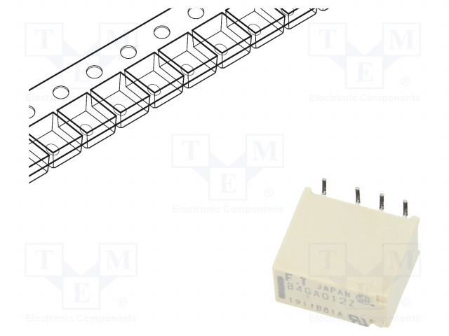RELE - DPDT - UKELAN: 12VDC - 2A - 0,3A/125VAC - SMT - Pienoisreleet - FTR-B4GA012Z-B05 - 1