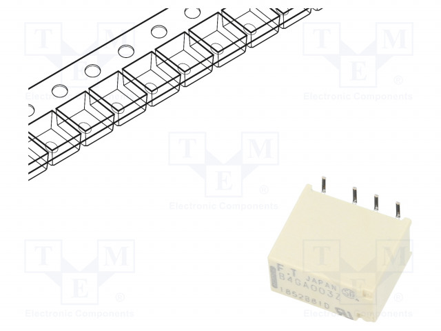 RELE - DPDT - UKELAN: 3VDC - 2A - 0,3A/125VAC - SMT - Pienoisreleet - FTR-B4GA003Z-B05 - 1