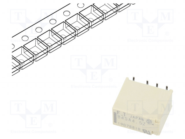 RELE - DPDT - UKELAN: 4,5VDC - 2A - 0,3A/125VAC - Pienoisreleet - FTR-B4SA4.5Z-B05 - 1