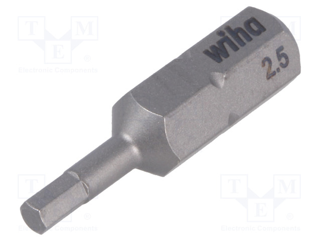 RUUVAUSKÄRKI - KUUSIOKOLO - HEX 2,5MM - 1/4" - KOK.PIT: 25MM - Ruuvauskärjet - WIHA.7013Z2525 - 1