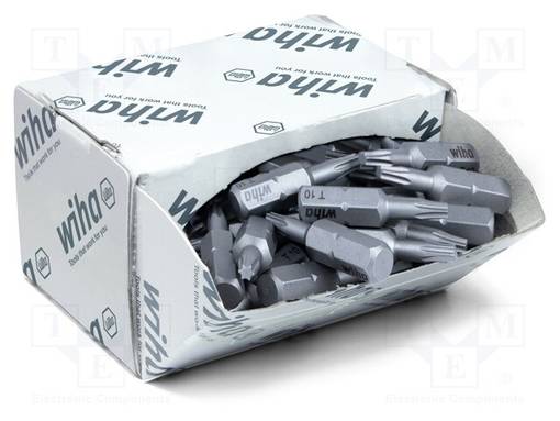 RUUVAUSKÄRKI - TORX® - TX10 - 1/4" - KOK.PIT: 25MM - 50KPL - STANDARD - Ruuvauskärjet - WIHA.08065 - 1