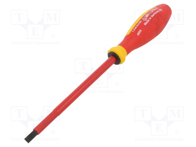 SCREWDRIVER: INSULATED - SLOT - 6.5X1.2MM - BLADE LENGTH: 150MM - Ruuvimeisselit ja sarjat - ST-46603065 - 1