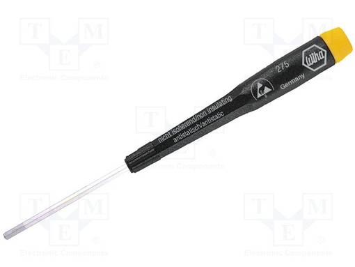 RUUVIMEISSELI - KUUSIOKOLO - HEX 1,5MM - ESD - TERÄN PIT: 50MM - Ruuvimeisselit ja sarjat - WIHA.275ESD15 - 1