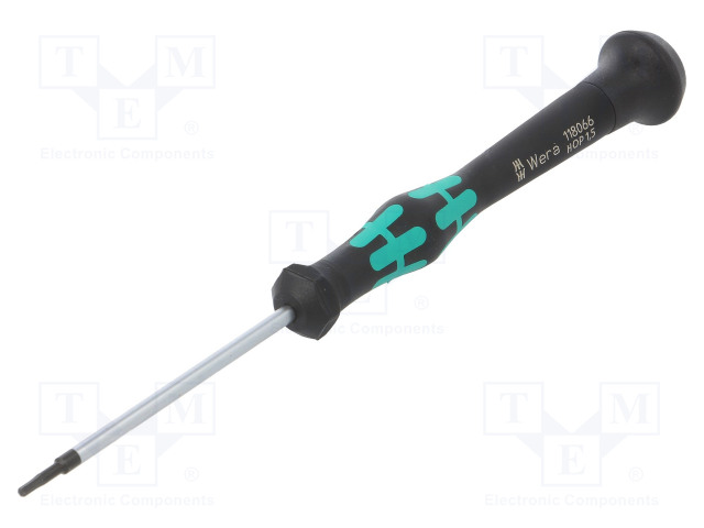 SCREWDRIVER: PRECISION - HEX KEY - HEX 1.5MM - BLADE LENGTH: 60MM - Ruuvimeisselit ja sarjat - WERA.20541.5 - 1