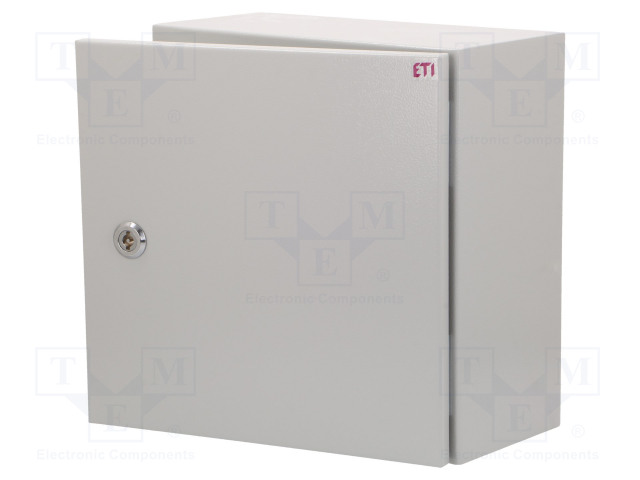 SEINÄASENNUSKOTELO - X: 300MM - Y: 300MM - Z: 150MM - SOLID GSX - TERÄS - HARMA - Seinään asennettavat kotelot - ETI-GT-30-30-15 - 1