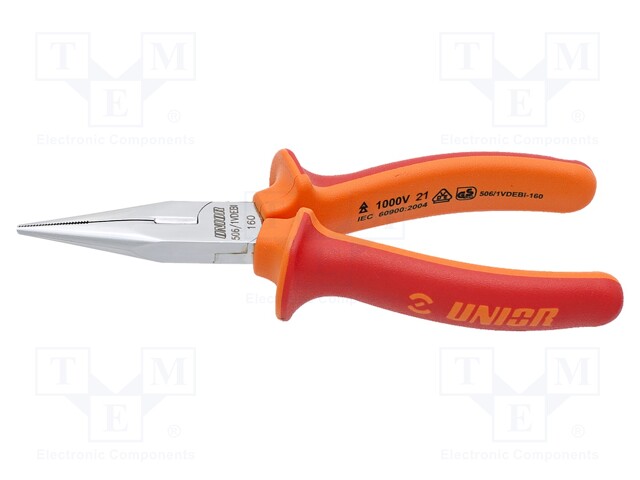 SIVULEIKKURIT -LEIKKAAMISEEN,PUOLIPYÖREÄT - 160MM - Litteäpäiset ja puolipyöreäpäiset pihdit - UNIOR-610435 - 1