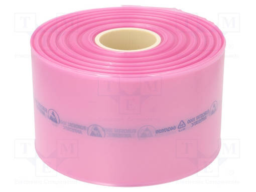 SUOJAPUSSI - ESD - L: W: 150MM - PAKS.: 90UM - POLYETEENI - PINKKI - ESD laukut, foliot - ERS-200310015 - 1