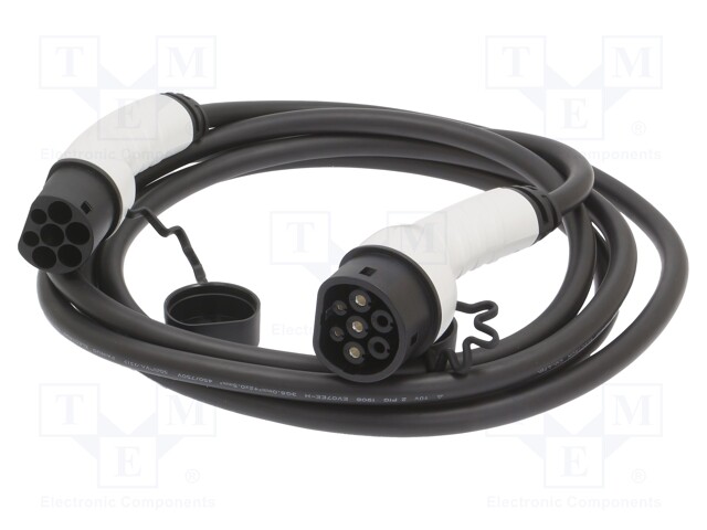 EMOBILITY: CABLE - 1X0.75MM2,3X6MM2 - 230VAC - 7.4KW - IP55 - 7.5M - 32A - Sähköauton latauskaapelit - DK-1P32-075 - 1