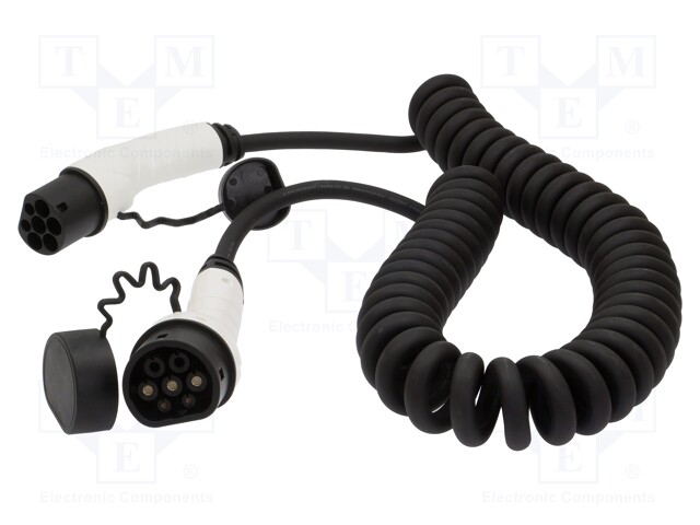 SÄHKÖAUTON LATAUSKAAPELI - 2X0,5MM2,3X6MM2 - 230V - 7,4KW - IP55 - 32A - 7,5M - Sähköauton latauskaapelit - DK-1P32-S-075 - 1