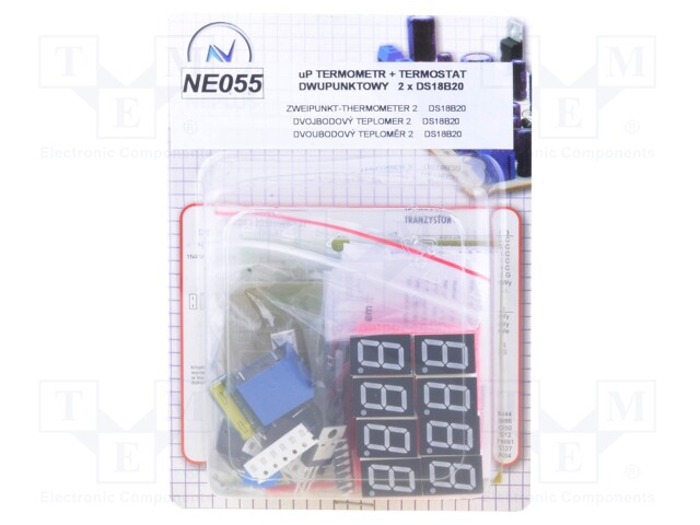 TERMOSTAATTI - 12VDC - 100MA - -30÷125°C - NÄYTTÖ: 4 NUMEROA - Piirilevyjen valmistus - ZSM-NE055 - 1