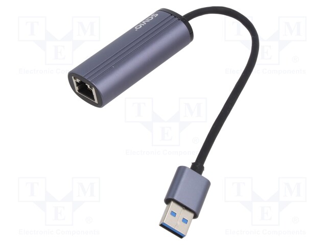 USB ADAPTERI ETHERNETILLE - USB 3.1 - PNP - HARMAA - 0,18M - ALUMIINI - Tietokonetarvikkeet - muut - SAVAK-55 - 1