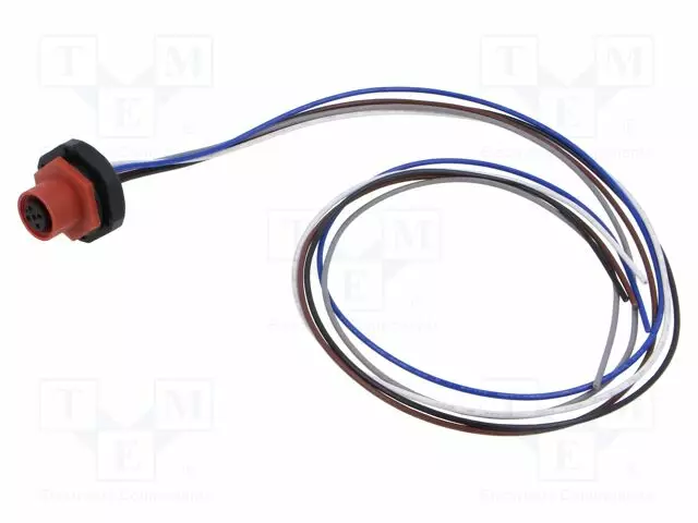 LIITIN: M12 - N LIITINAARAS - 2A - 60V - PIN: 5 - IP67 - SUORA - JOHDOT - Erikoisliittimet - 1220-05-T20CW10305 - 1