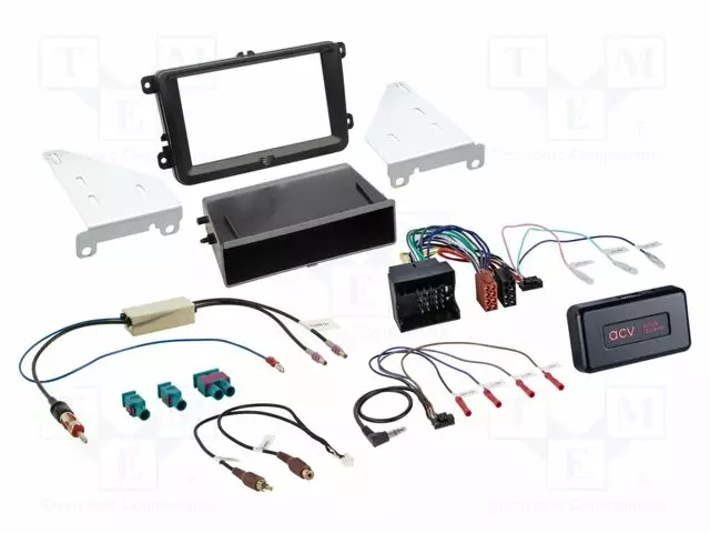RATTIOHJAIN ADAPTERI- VW,ŠKODA - MUSTA - VERSIO: 2 DIN - Adapterijohdot - 611320-10-5 - 1