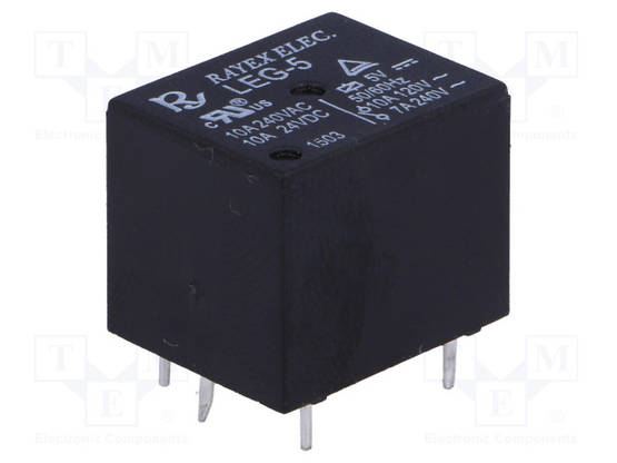 RELE - SPDT - UKELAN: 5VDC - IKOSKETINTEN MAX: 10A - Pienoisreleet - LEG-5 - 1