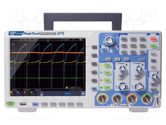 DIGITAALINEN OSKILLOSKOOPPI - CH: 4 - 100MHZ - 1GSPS - 40MPTS - ?3,5NS - Oskilloskoopit - PKT-P1375 - 1