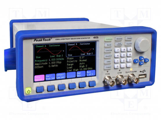LABORATORY GENERATOR: ARBITRARY, FUNCTION - LCD TFT 4,3" - CH: 2 - Funktiogeneraattorit ja taajuuslaskimet - PKT-P4105 - 1