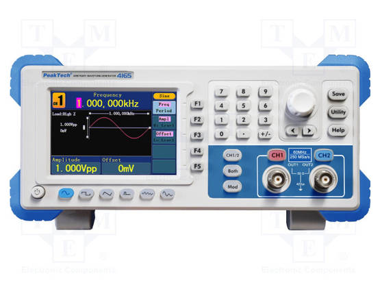 LABORATORY GENERATOR: ARBITRARY, FUNCTION - LCD TFT 3,9" - CH: 2 - Funktiogeneraattorit ja taajuuslaskimet - PKT-P4165 - 1