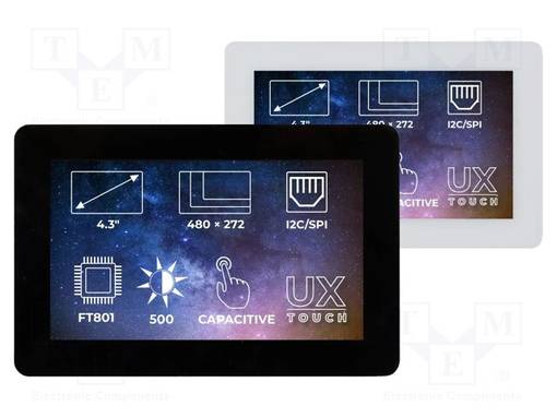 TFT NÄYTTÖ - 4,3" - 480X272 - VALAISTUS: LED - VALKOINEN - 500CD/M2 - Älykkäät näytöt - SM-RVT43ULFNWC05 - 1