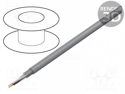 JOHTO - ELITRONIC® LIYCY - 3X0,14MM2 - TINATTU KUPARIPUNOS - PVC - Suojatut moninapakaapelit - TKD-0500325 - 1