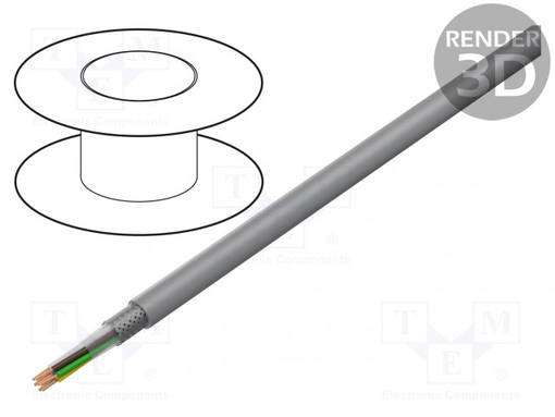 JOHTO - ELITRONIC® LIYCY - 7X1MM2 - TINATTU KUPARIPUNOS - PVC - HARMAA - Suojatut moninapakaapelit - TKD-0500665 - 1