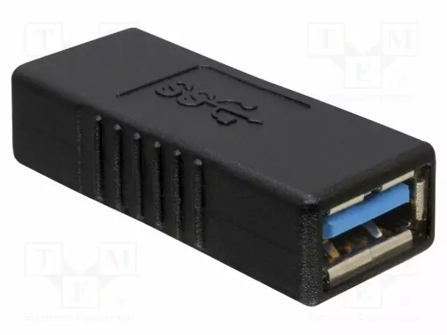 ADAPTERI - USB A RASIA,MOLEMMIN PUOLIN - LIITTIMEN VÄRI: MUSTA - USB kaapelit ja adapterit - DELOCK-65175 - 1