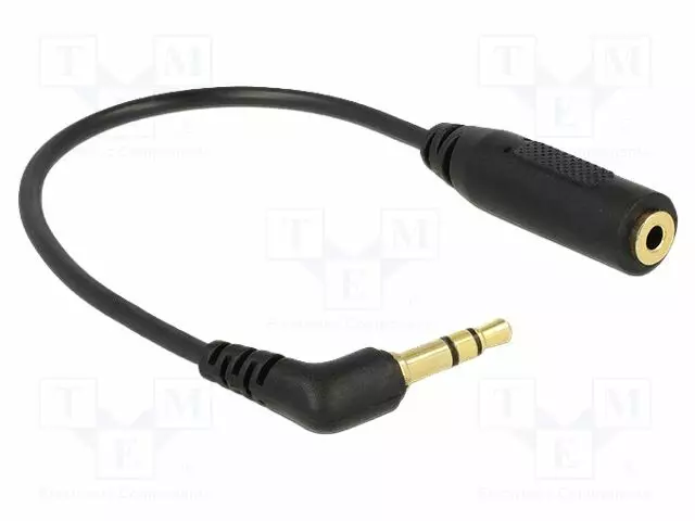 KAAPELI - 0,17M - MUSTA - LIITTIMEN VÄRI: MUSTA - Muut audio-videokaapelit - DELOCK-65675 - 1