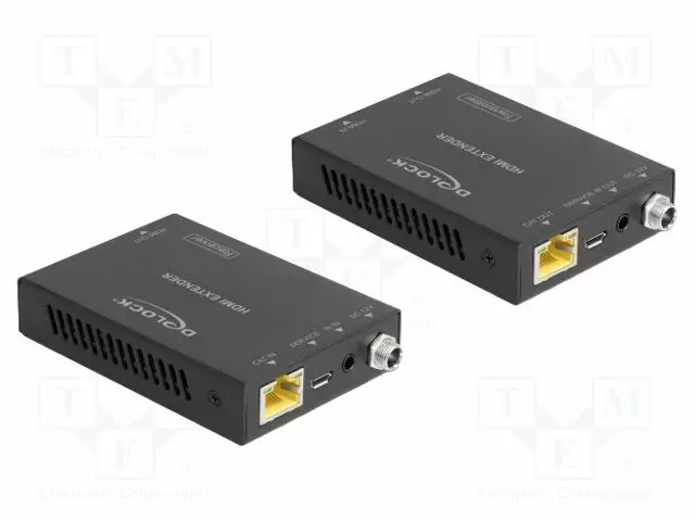 HDMI JAKAJA - POC - MUSTA - METALLI - CAT 6 - HDMI, DVI, DisplayPort johdot - DELOCK-65955 - 1