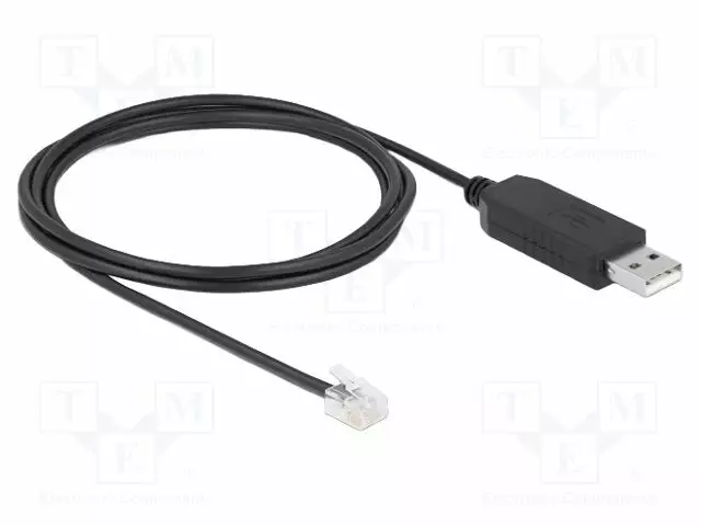 ADAPTERI - RJ12 LIITIN,USB A PISTOKE - 2M - USB 2.0 - Tietokonekaapelit ja -adapterit - DELOCK-66735 - 1
