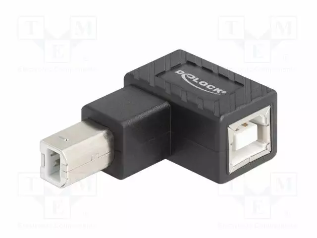 ADAPTERI - USB 2.0 - USB B RASIA,USB B-PISTOKE 90° YLÄ-/ALA- - USB kaapelit ja adapterit - DELOCK-67205 - 1