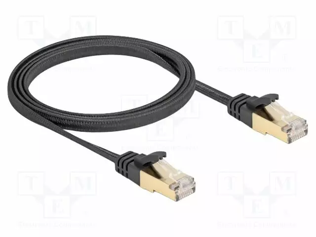 PATCH KAAPELI - U/FTP - CAT: 6A - RJ45-PISTOKE,MOLEMMIN PUOLIN - 1M - RJ45 Ethernet kaapelit - DELOCK-80325 - 1