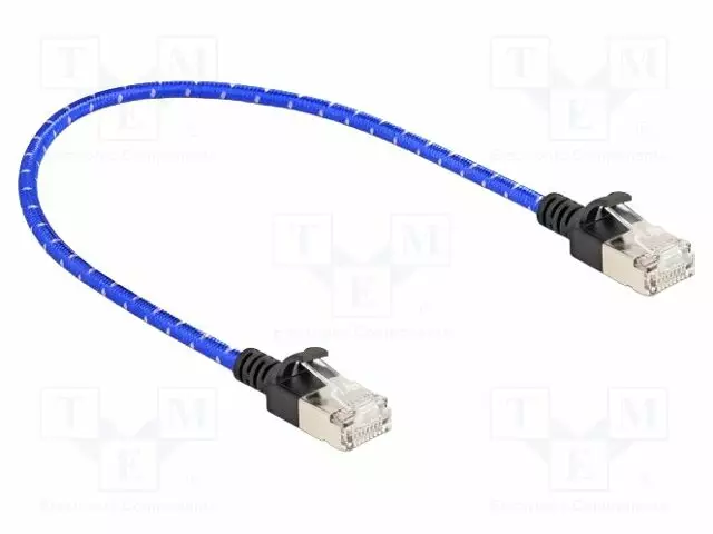 PATCH KAAPELI - U/FTP - CAT 6A - RJ45-PISTOKE,MOLEMMIN PUOLIN - 0,3M - RJ45 Ethernet kaapelit - DELOCK-80375 - 1