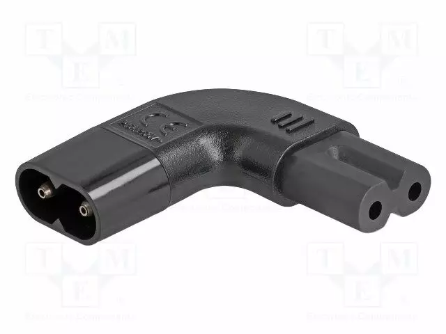 IEC C7 NAARAS-IEC C8 UROS-KULMA- 2,5A - 250V - Tietokone- ja laitejohdot - DELOCK-80475 - 1