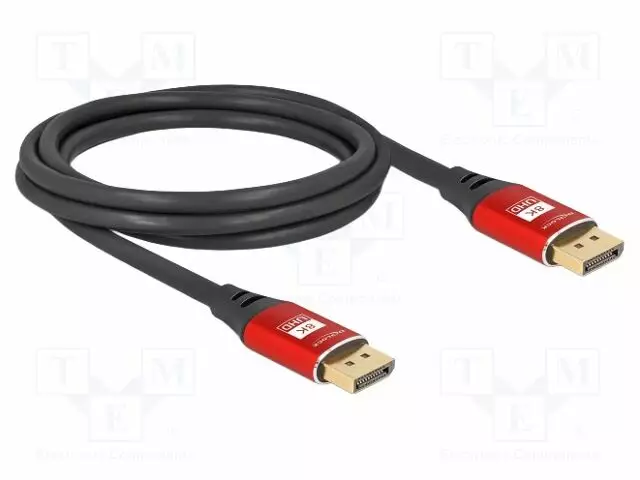 KAAPELI - DISPLAYPORT-PISTOKE,MOLEMMIN PUOLIN - DISPLAYPORT 1.4 - HDMI, DVI, DisplayPort johdot - DELOCK-80605 - 1