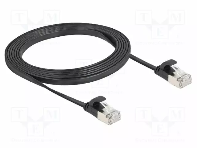 PATCH KAAPELI - U/FTP - CAT 6A - RJ45-PISTOKE,MOLEMMIN PUOLIN - 2M - PVC - RJ45 Ethernet kaapelit - DELOCK-81165 - 1