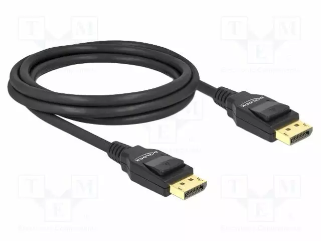 KAAPELI - DISPLAYPORT-PISTOKE,MOLEMMIN PUOLIN - DISPLAYPORT 1.2 - HDMI, DVI, DisplayPort johdot - DELOCK-82585 - 1