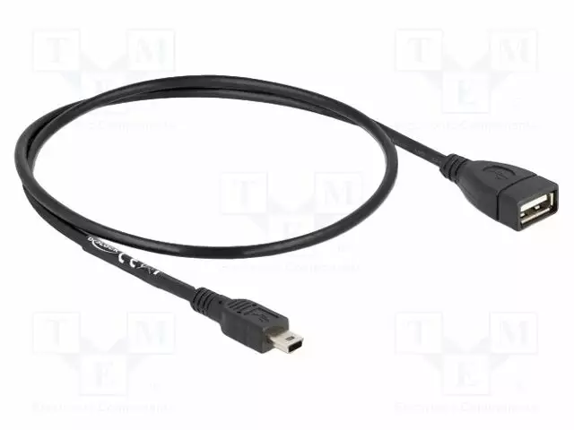 KAAPELI - USB 2.0 - USB A RASIA,USB B PIENOISPISTOKE - 0,5M - MUSTA - USB kaapelit ja adapterit - DELOCK-82905 - 1