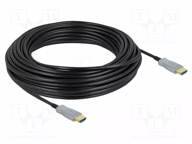 KAAPELI - HDMI-PISTOKE,MOLEMMIN PUOLIN - PIT: MUSTA - HOPEA - HDMI, DVI, DisplayPort johdot - DELOCK-85015 - 1