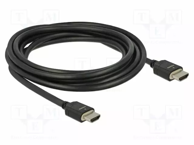 KAAPELI - HDMI-PISTOKE,MOLEMMIN PUOLIN - PIT: 3M - MUSTA - 30AWG - HDMI, DVI, DisplayPort johdot - DELOCK-85295 - 1