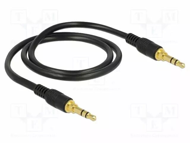 KAAPELI - JACK 3,5MM 3PIN PISTOKE,MOLEMMIN PUOLIN - 0,5M - MUSTA - Muut audio-videokaapelit - DELOCK-85545 - 1