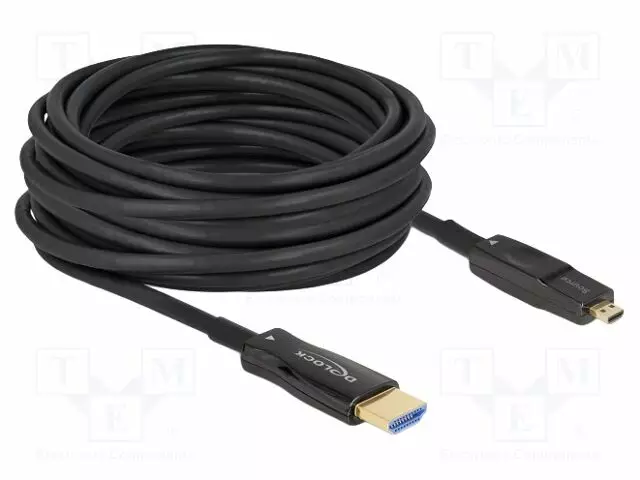 KAAPELI - HDMI-PISTOKE,MICRO HDMI PISTOKE MUSTA - HDMI, DVI, DisplayPort johdot - DELOCK-86005 - 1