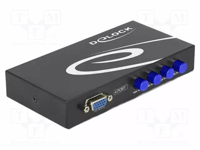 SWITCH - KAKSISUUNTAINEN - FULL HD 1080P - MUSTA - METALLI - HDMI, DVI, DisplayPort johdot - DELOCK-87635 - 1