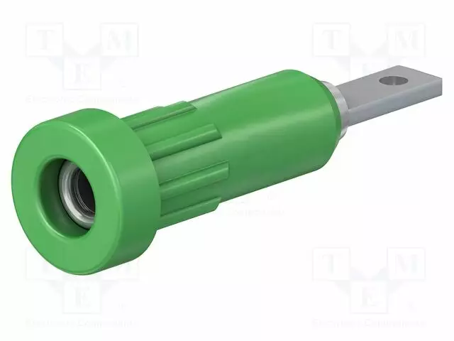 LABORATORY CONNECTOR: 2MM BANANA - SOCKET - 30VAC - 60VDC - 10A - VIHREÄ - Banaanijatkoliittimet - EB2-F-25 - 1